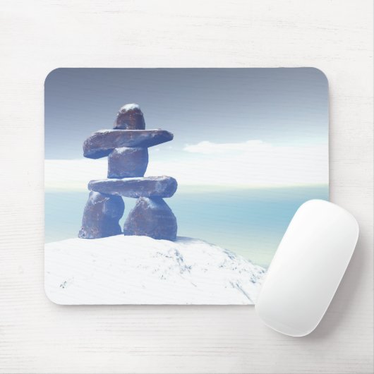 Winter inukshuk Mousepad (Mit Mouse)