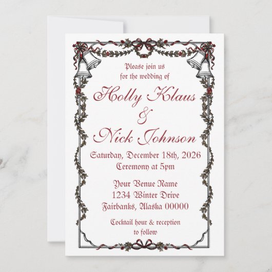 Winter Invite Einladung (Vorderseite)