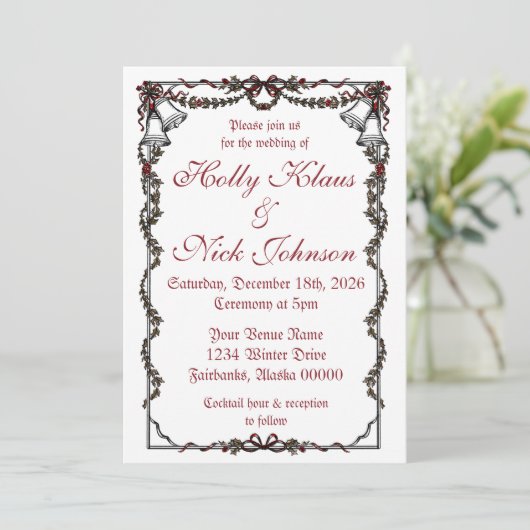 Winter Invite Einladung (Stehend Vorderseite)