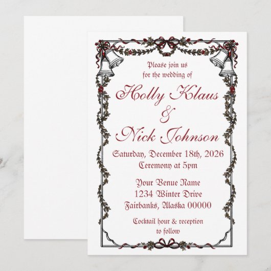 Winter Invite Einladung (Vorne/Hinten)