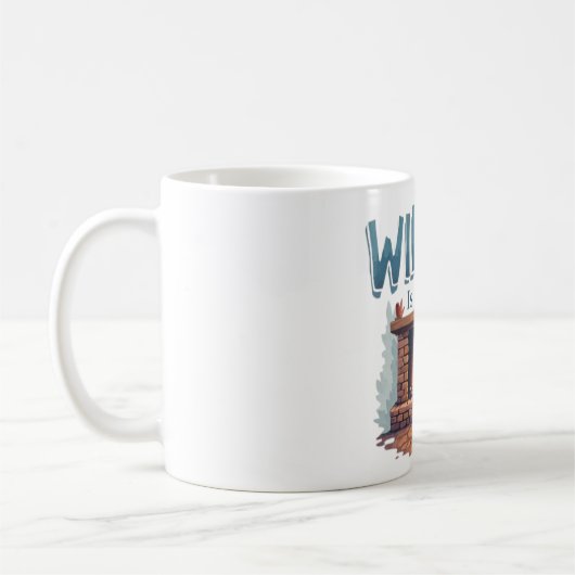 Winter Is Here Fireplace Mug – Cozy Fire Design Kaffeetasse (Links)