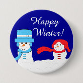 Winter is Quite Snowy:  Dark Blue Button (Vorderseite)