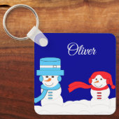 Winter is Snowy: Dark Blue Schlüsselanhänger (Vorderseite)