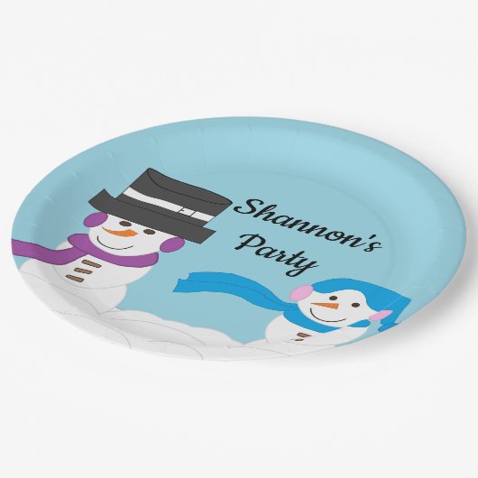 Winter is Snowy: Pappteller (Schrägansicht)