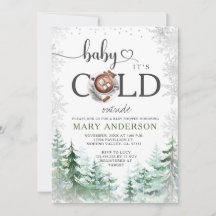Winter ist es kalte Outside Forest Snow Baby Dusch