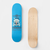 WINTER IST GNOMING lustige Weihnachtsgnome Skateboard (Vorderseite)