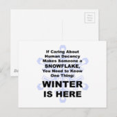 Winter ist hier postkarte (Vorne/Hinten)