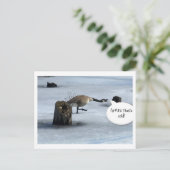 Winter ist zum Kotzen Postkarte (Stehend Vorderseite)