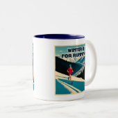 Winter ist zum Laufen Zweifarbige Tasse (VorderseiteRechts)