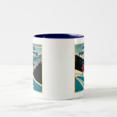 Winter ist zum Laufen Zweifarbige Tasse (Mittel)