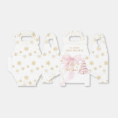 Winter It's Cold Outside Pink Bow Baby Shower Geschenkschachtel (Ungefaltet)