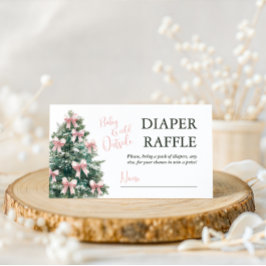 Winter It's Cold Outside Pink Bow Girl Baby Shower Begleitkarte