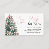 Winter It's Cold Outside Pink Bow Girl Baby Shower Begleitkarte (Vorderseite)