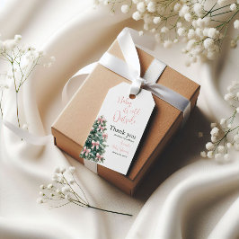 Winter It's Cold Outside Pink Bow Girl Baby Shower Geschenkanhänger