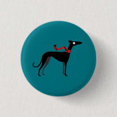 Winter-Jagdhund Button (Vorderseite)