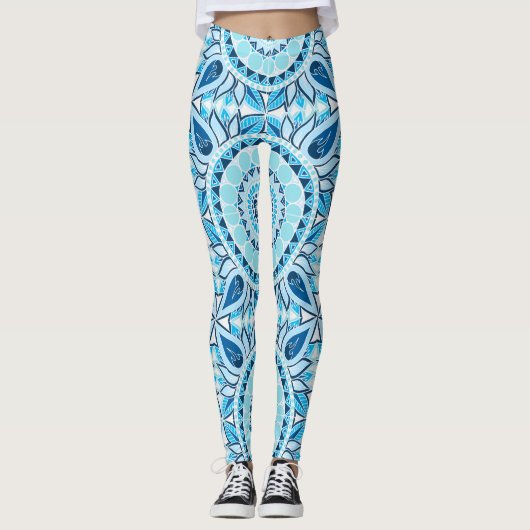 Winter-Jahreszeit-Mandala Leggings (Vorderseite)