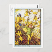 Winter-Jasmin-Fee Postkarte (Vorne/Hinten)