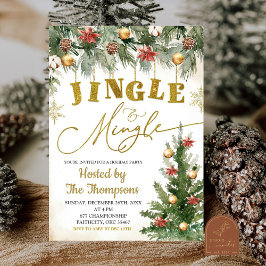 Winter Jingle und Mingle Weihnachtsfeier Einladung