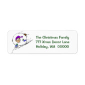Winter Jokes personalizable Happy Holidays Labels (Vorne)