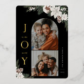Winter Joy 2 Foto Folien Feiertagskarte (Vorderseite)