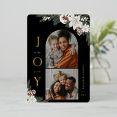 Winter Joy 2 Foto Folien Feiertagskarte (Stehend vorne)