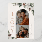 Winter Joy 2 Foto Folien Feiertagskarte (Vorderseite)