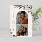 Winter Joy 2 Foto Folien Feiertagskarte (Stehend vorne)