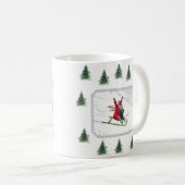 Winter Joy Fox Rabbit Roboggange Urlaub Kaffeetasse (VorderseiteRechts)