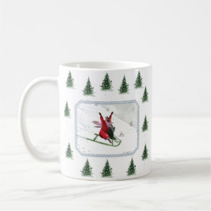 Winter Joy Fox Rabbit Roboggange Urlaub Kaffeetasse