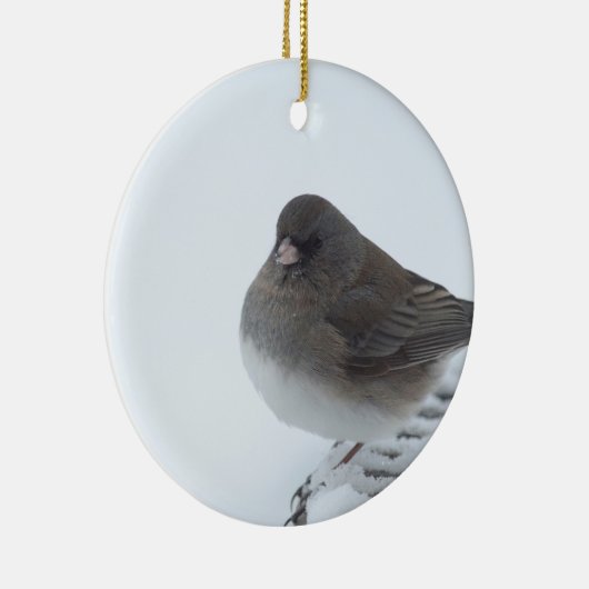 Winter Junco Keramik Ornament (Rechts)