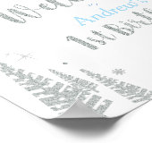 Winter Junge 1. Geburtstag Party Begrüßungszeichen Poster (Ecke)