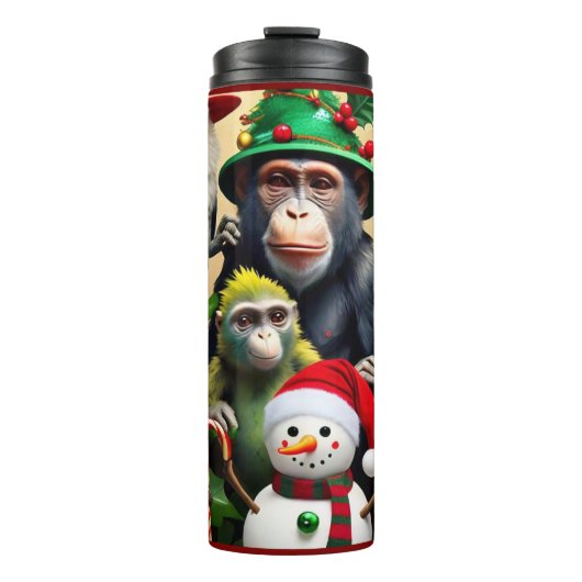 "Winter Jungle Escapade" Thermosbecher (Vorderseite)