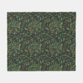 Winter Juniper Pine on Black Background Blanket Fleecedecke (Vorderseite (Horizontal))