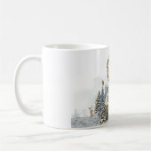 Winter-Kabinen-Waldtiere mit Monogramm Kaffeetasse (Links)