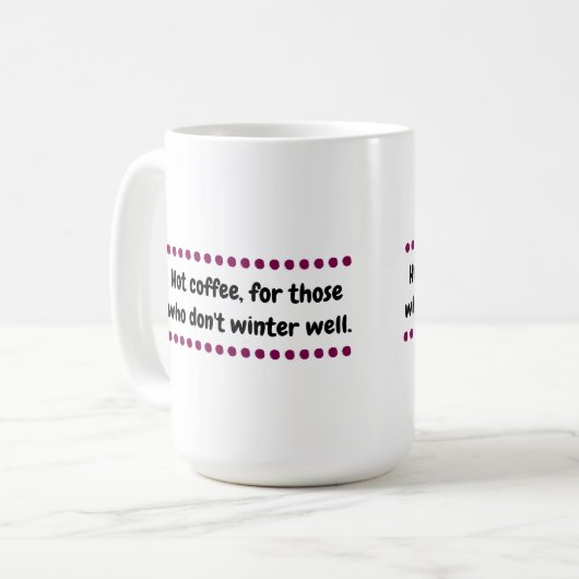 Winter Kaffeetasse (Vorderseite Links)