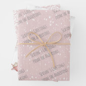 Winter-Kakao-Urlaubspapier mit Namen Geschenkpapier Set (Beispiel)