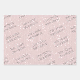 Winter-Kakao-Urlaubspapier mit Namen Geschenkpapier Set