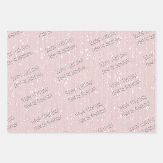 Winter-Kakao-Urlaubspapier mit Namen Geschenkpapier Set (Vorderseite)