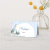 Winter-Kaninchen-Kinderdusche Arch geflochtene Pla Platzkarte (Vorderseite)