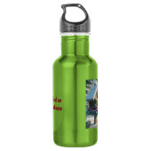 Winter Kardinal auf einem festlichen Geburtshaus Edelstahlflasche (Rückseite)