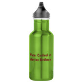 Winter Kardinal auf einem festlichen Geburtshaus Edelstahlflasche (Rechts)