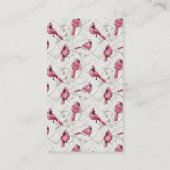 Winter Kardinal Bird Baby Showbuchung Begleitkarte (Rückseite)