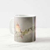 Winter Kardinal Bird-Tasse Kaffeetasse (Vorderseite Links)