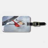 Winter Kardinal Custom Gepäckanhänger (Vorderseite horizontal)