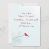 Winter-Kardinal-Editierbare Einladungskarte Einladung (Vorderseite)