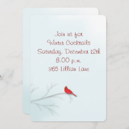 Winter-Kardinal-Editierbare Einladungskarte Einladung