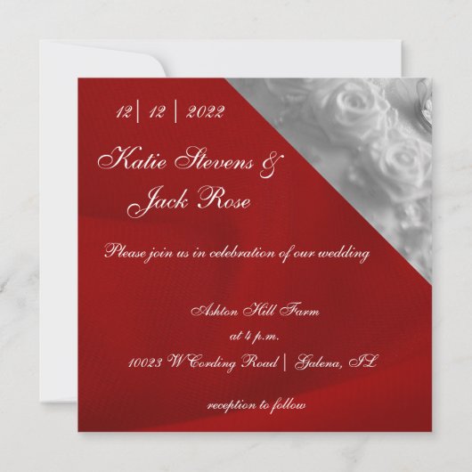 Winter Kardinal Einladung (Rückseite)