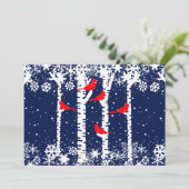 Winter-Kardinal Feiertagskarte (Stehend Vorderseite)