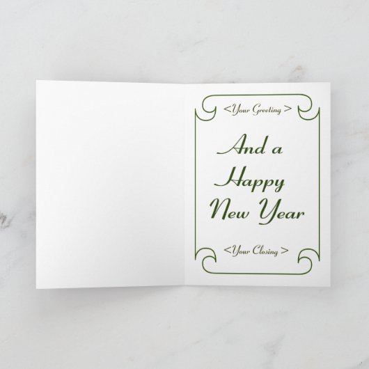 Winter-Kardinal Feiertagskarte (Innenseite)