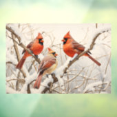 Winter-Kardinal Fensteraufkleber (Blatt 3)
